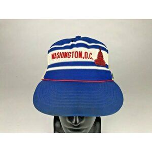 Washington‎ DC White Blue Adjustable Snapback Baseball Hat Cap One Size Fits All
